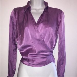 Studio 148 New York 100% Silk Wrap Blouse Sz 2